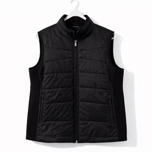 Sleek Black Women's Puffer Vest